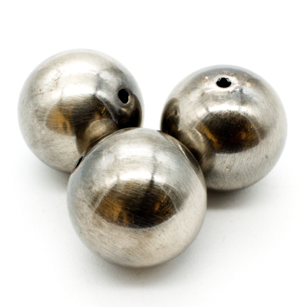 Acrylic Antique Silver Bead - Round 24mm