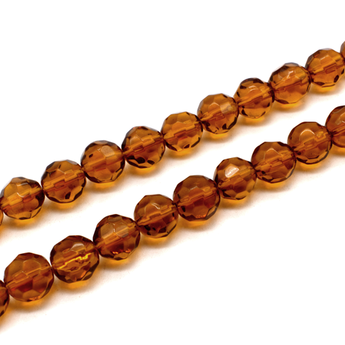 Glass Beads Facet Round 12mm - Topaz