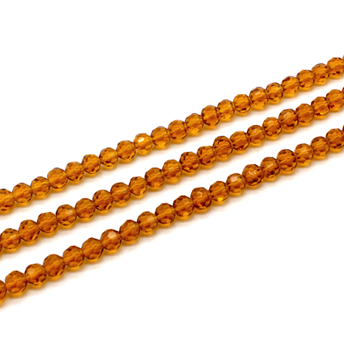 Glass Facet Round beads 5mm - Topaz