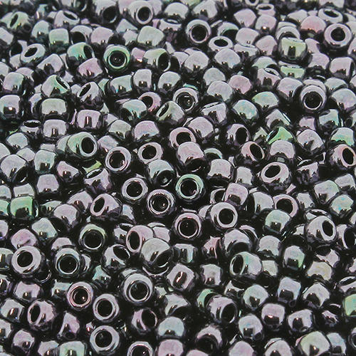 Toho Size 8 Seed Beads 10g - Metallic Amethyst Gun Metal