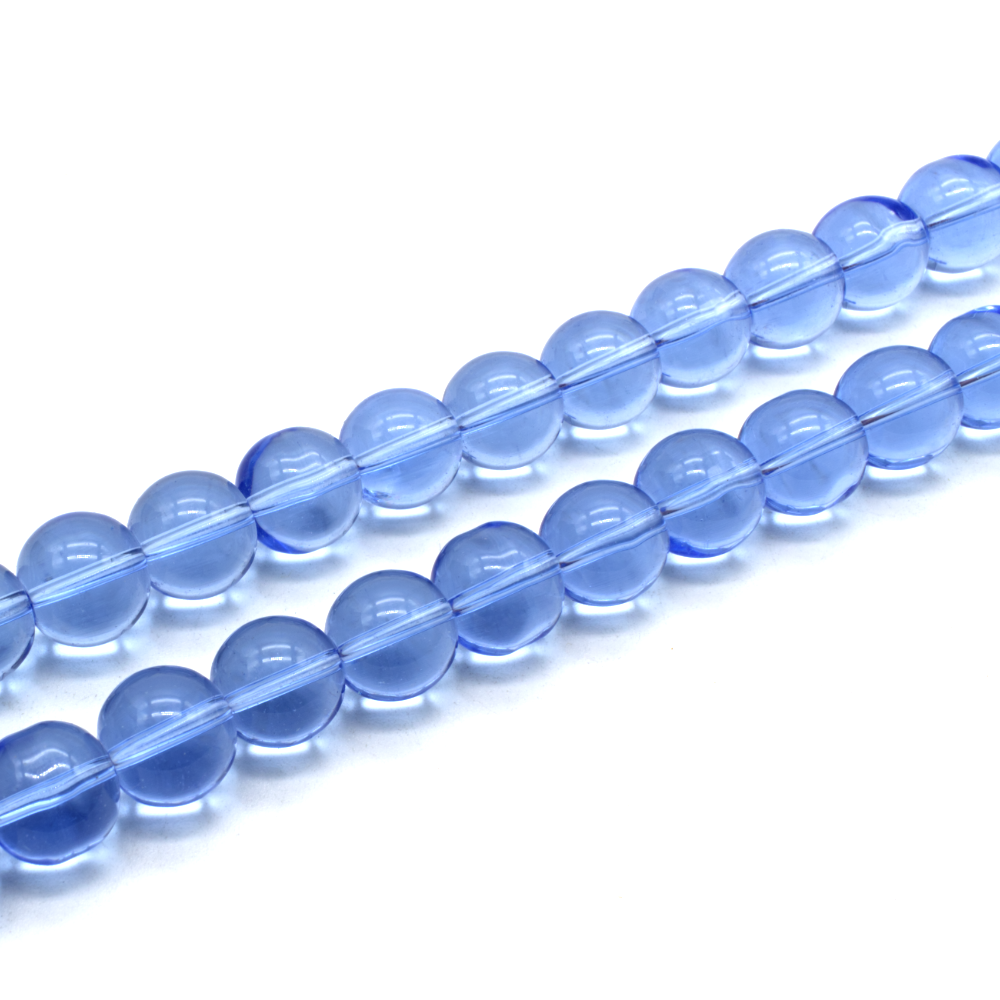 Glass Beads Round 14mm - Sapphire