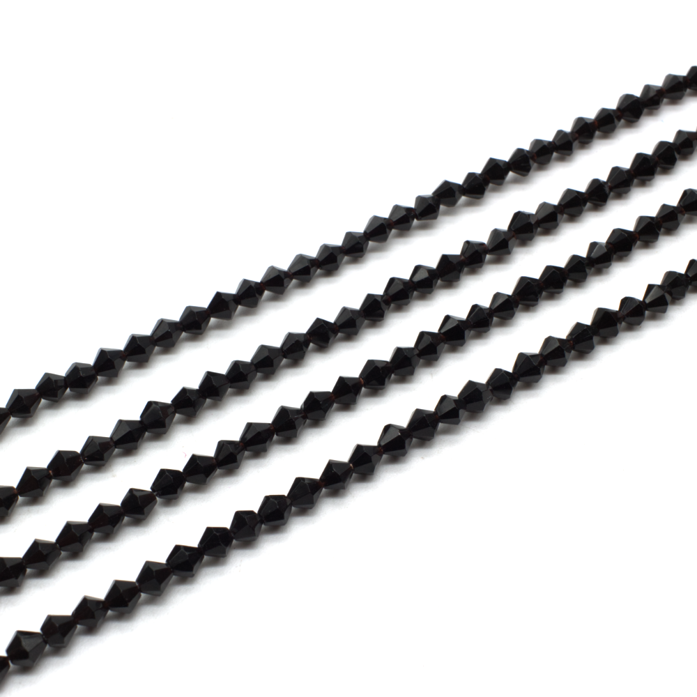 Glass Bicone beads 5mm - Black