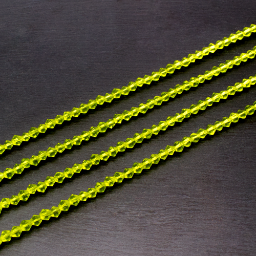 Glass Bicone beads 4mm - Lime