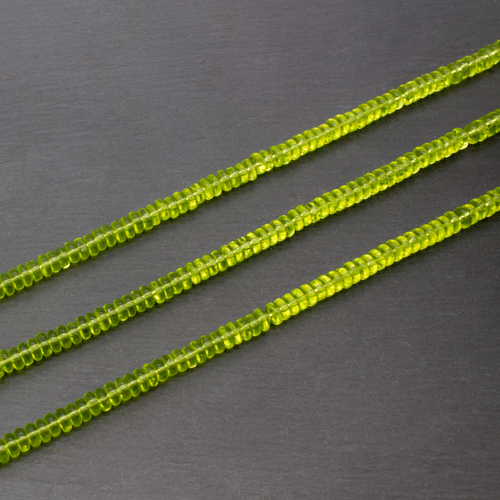 Glass Flat Round 5x2mm - Lime