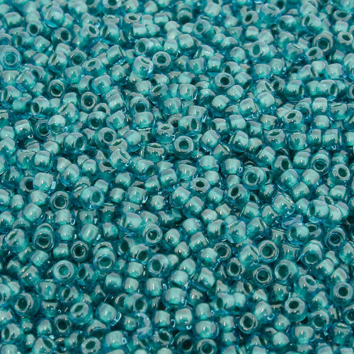 Toho Size 11 Seed Beads 10g - Lt Sapphire / Metallic Teal