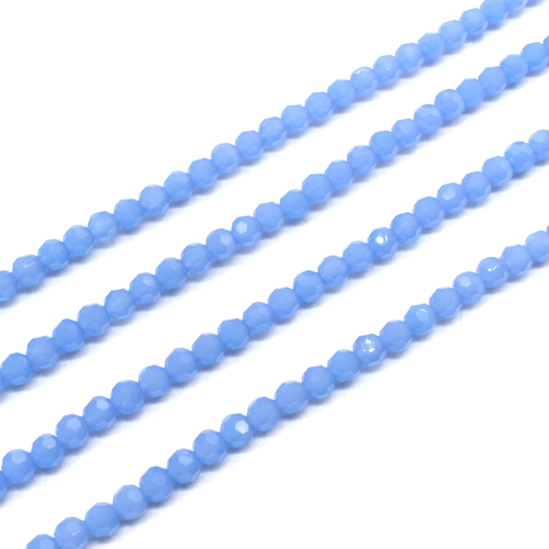 4mm crystal beads opal blue — faceted for jewelry making and beadwork