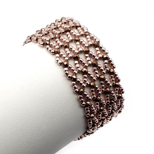 Diane Bracelet rose gold bracelet making kit — DIY set with beads and instructions for creating handmade jewelry