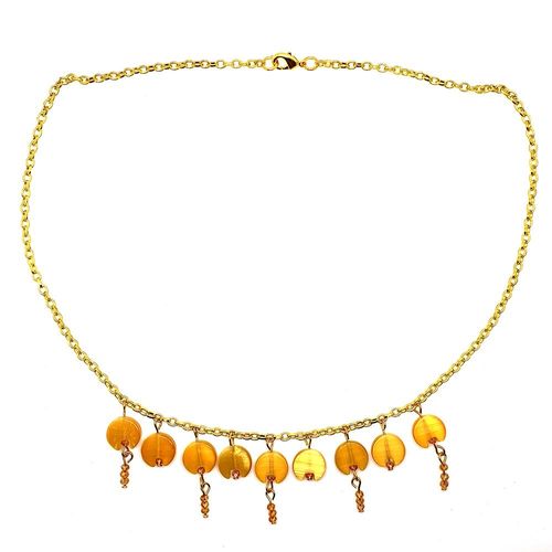 Cats Eye Jewellery Kit orange jewelry making kit — DIY set with beads and instructions for creating handmade jewelry