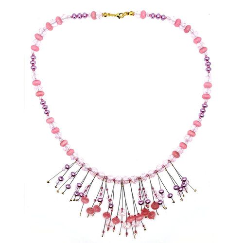 Fringe Jewellery pink jewelry making kit — DIY set with beads and instructions for creating handmade jewelry