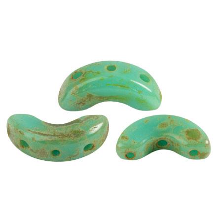 Arcos Puca Beads 10g - Opaque Green Turquoise Travertin