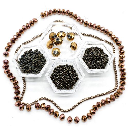 BC Week3 2022 - Herringbone Opera Necklace - Caramel