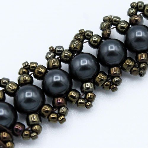 Jasmine Bracelet Makes 4 antique grey bracelet making kit — DIY set with beads and instructions for creating handmade jewelry