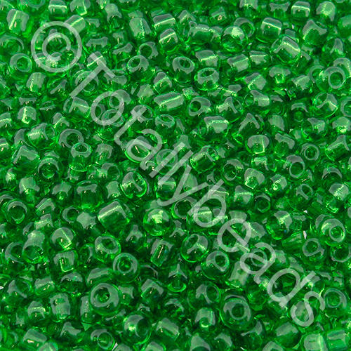 Seed Beads Transparent  Green - Size 8