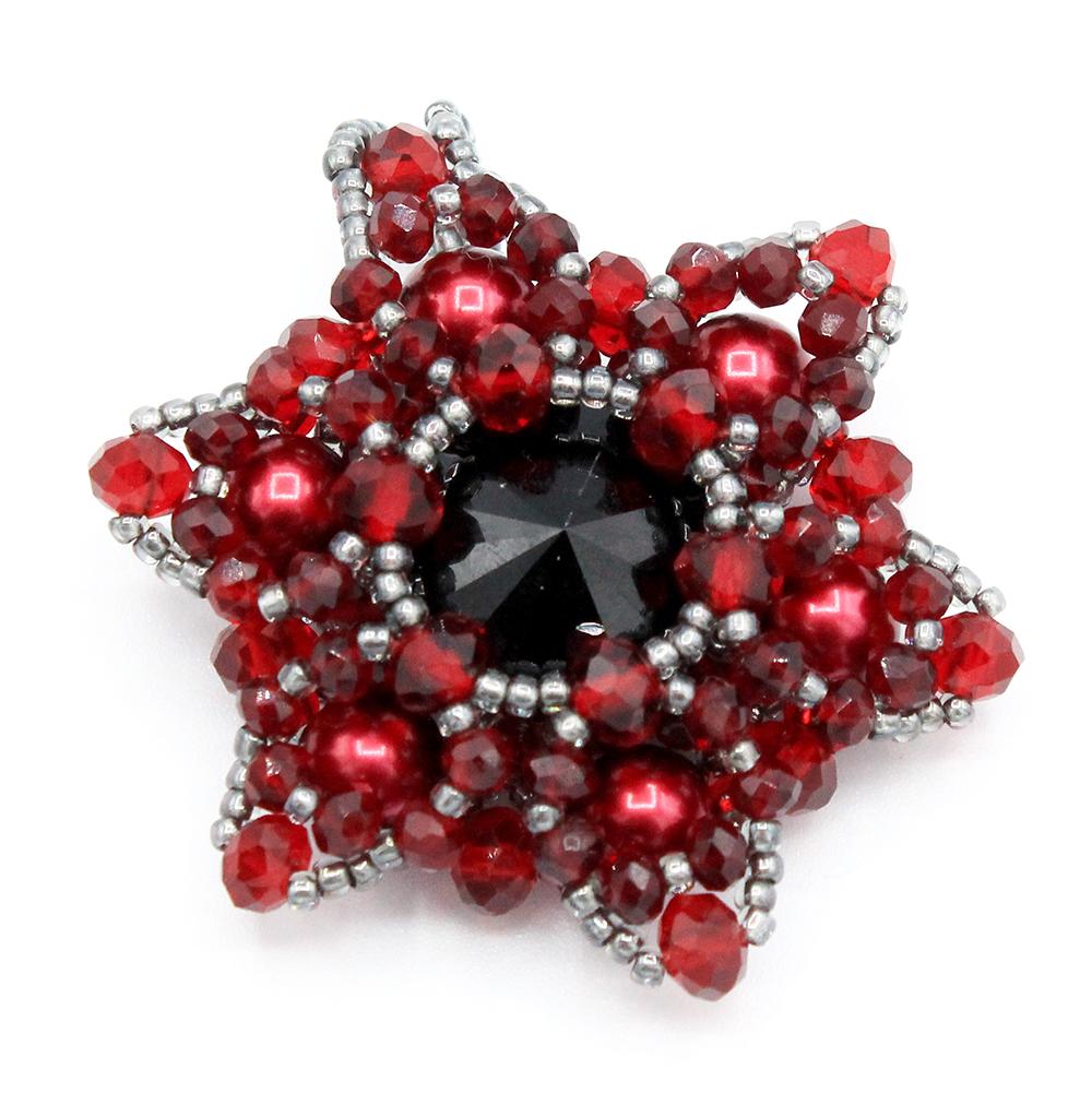 Star Pendant Makes 2 - Ruby Red