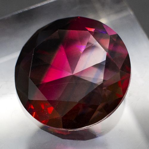 Crystal Round Cabochons 18mm - Crystal Pink Charcoal