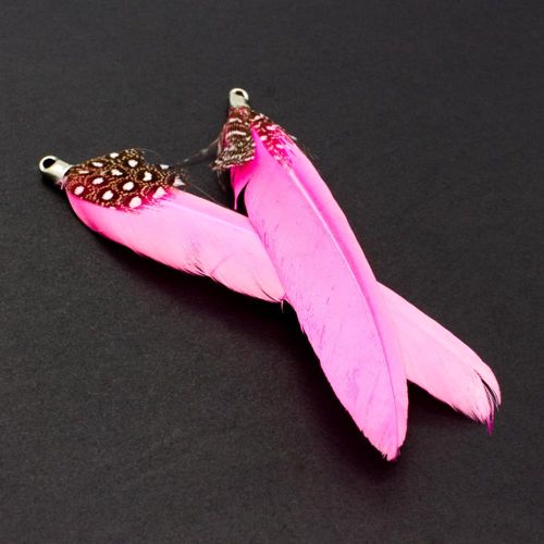 Dyed Feathers - Pink - 2pc