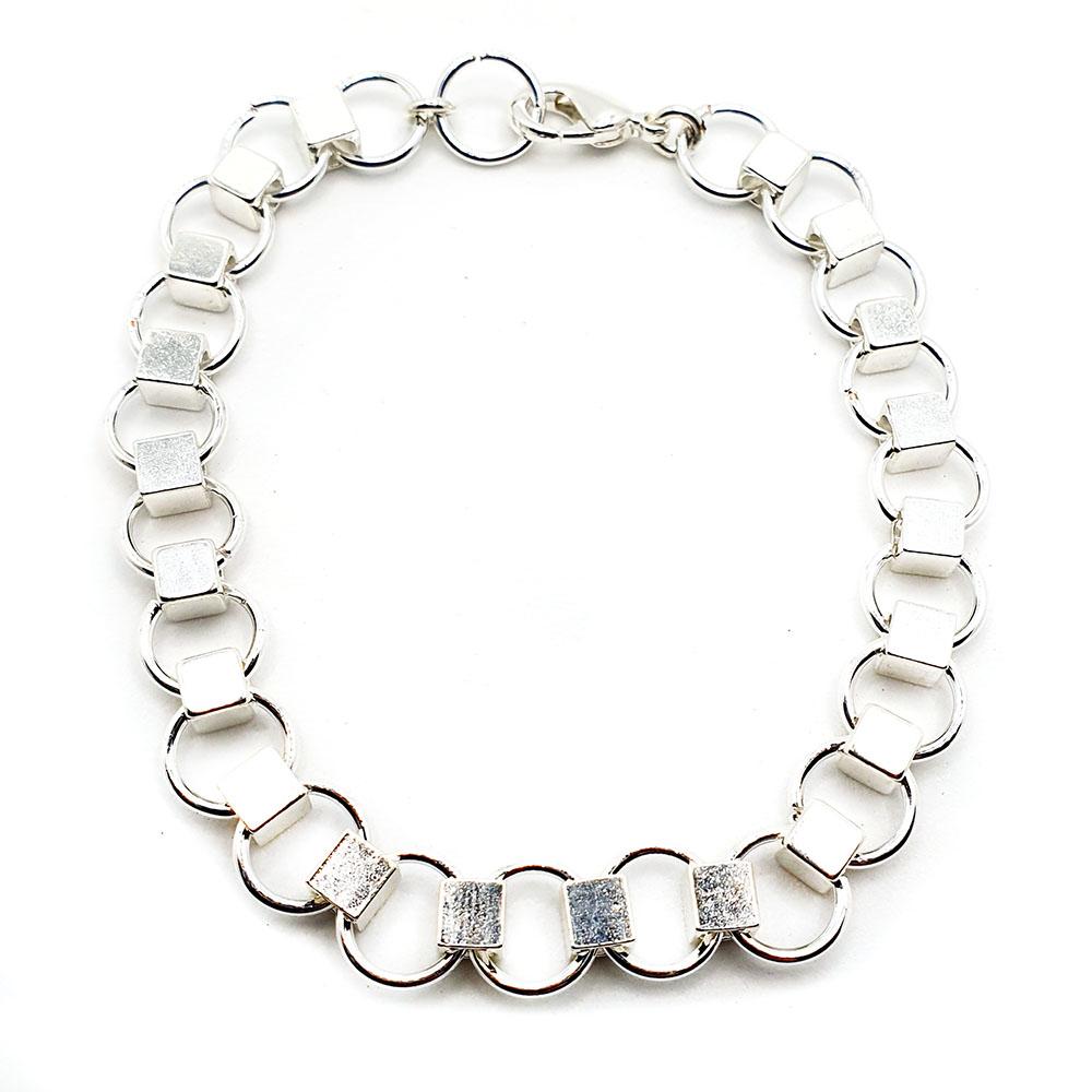Cube Chain Maille - Silver