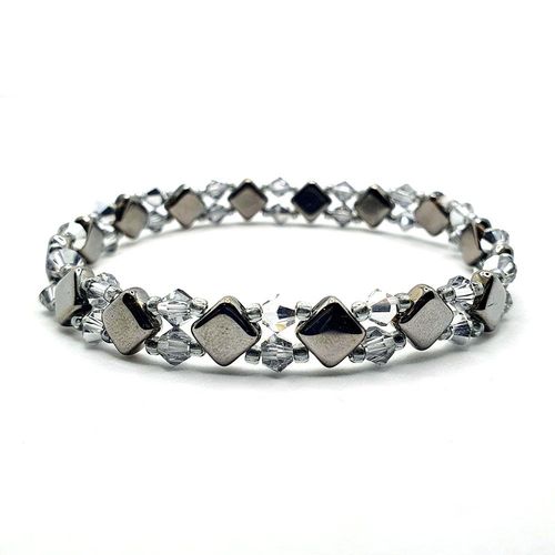 North Star Bracelet Kit hematite black diamond bracelet making kit — DIY set with beads and instructions for creating handmade jewelry