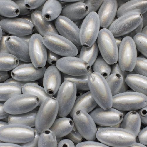 12mm Miracle acrylic round beads 6x12mm rice white 30pcs — pack of 30, reflective 3D-effect beads ideal for jewelry making, crafts, and d…