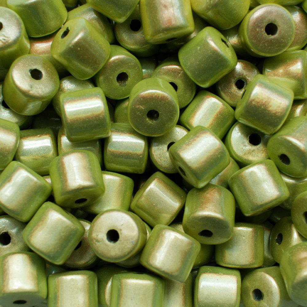 Miracle Beads - 8mm Drum Lime Green 30pcs
