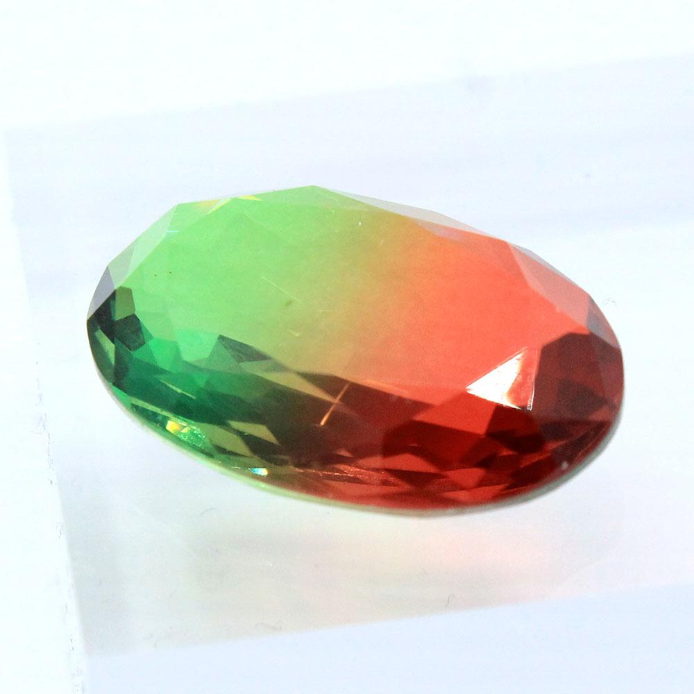 Crystal Oval Cabochons 30x20mm - Green Red