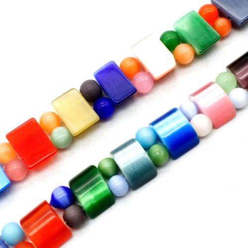 Cats Eye Crescent & Rounds 12x5mm for jewellery making