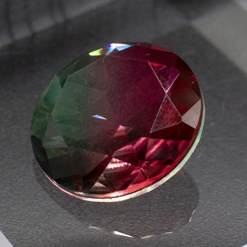 Crystal Round Cabochons 18mm   Fuschia Teal for jewellery making