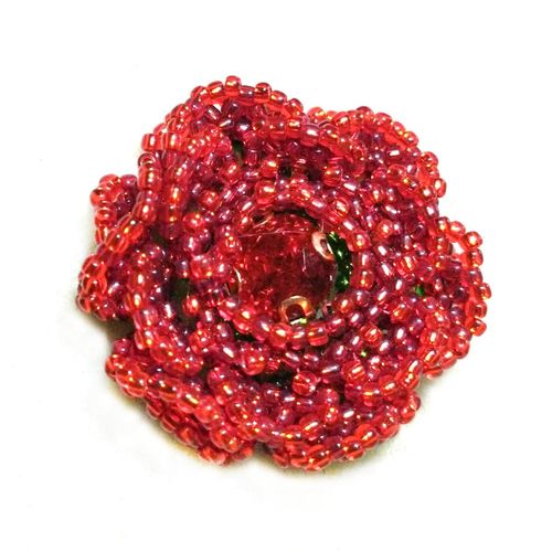 BC WK16 Rose Meadow Component   Red 10mm for jewellery making