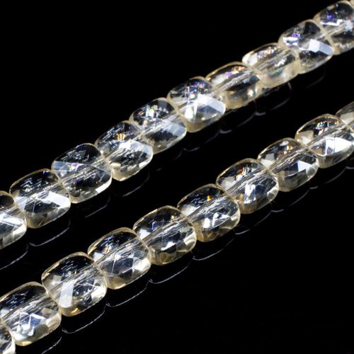 6mm crystal beads champagne, pack of 20 — faceted for jewelry making and beadwork