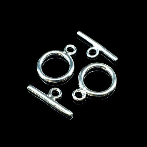 Sterling Silver   8mm Ring Toggle Clasp 1pc for jewellery making