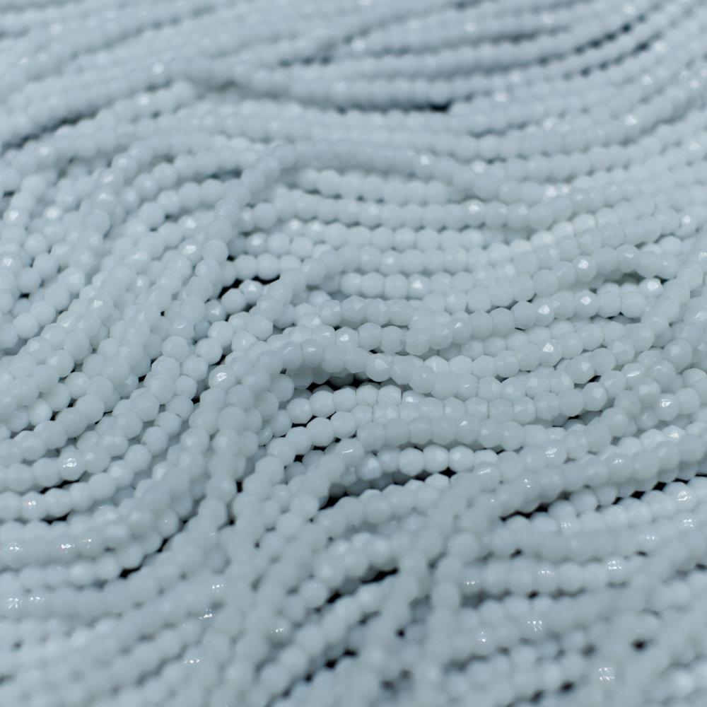 Micro Crystal Round Beads 1.5mm White Sparkle