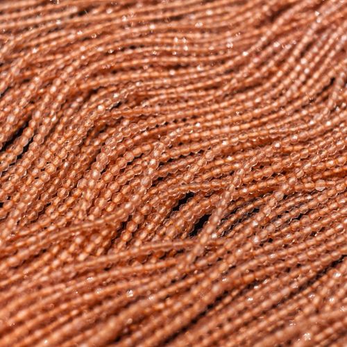 1.5mm crystal beads peach — faceted for jewelry making and beadwork