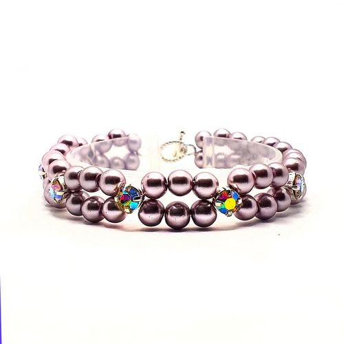 Thea Rhinestone Bracelet rosewood bracelet making kit — DIY set with beads and instructions for creating handmade jewelry