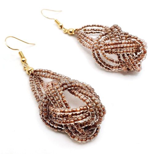 Eirin Earrings smoky plum earring making kit — DIY set with beads and instructions for creating handmade jewelry