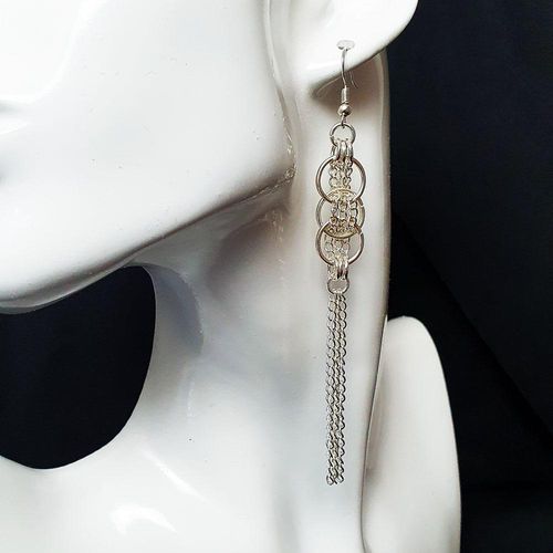 Alana Earrings silver earring making kit — DIY set with beads and instructions for creating handmade jewelry