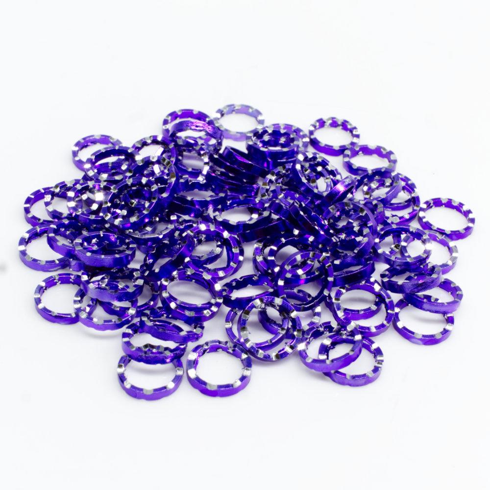 Aluminium Coloured Rings 10mm Lavender 10pcs for jewellery making