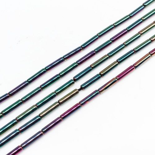 2x8mm hematite beads — for jewelry making, crafting, and beadwork projects
