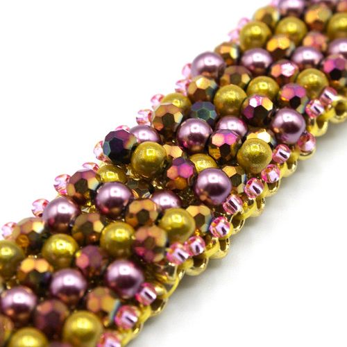 Aurelia Bracelet starlight pink bracelet making kit — DIY set with beads and instructions for creating handmade jewelry