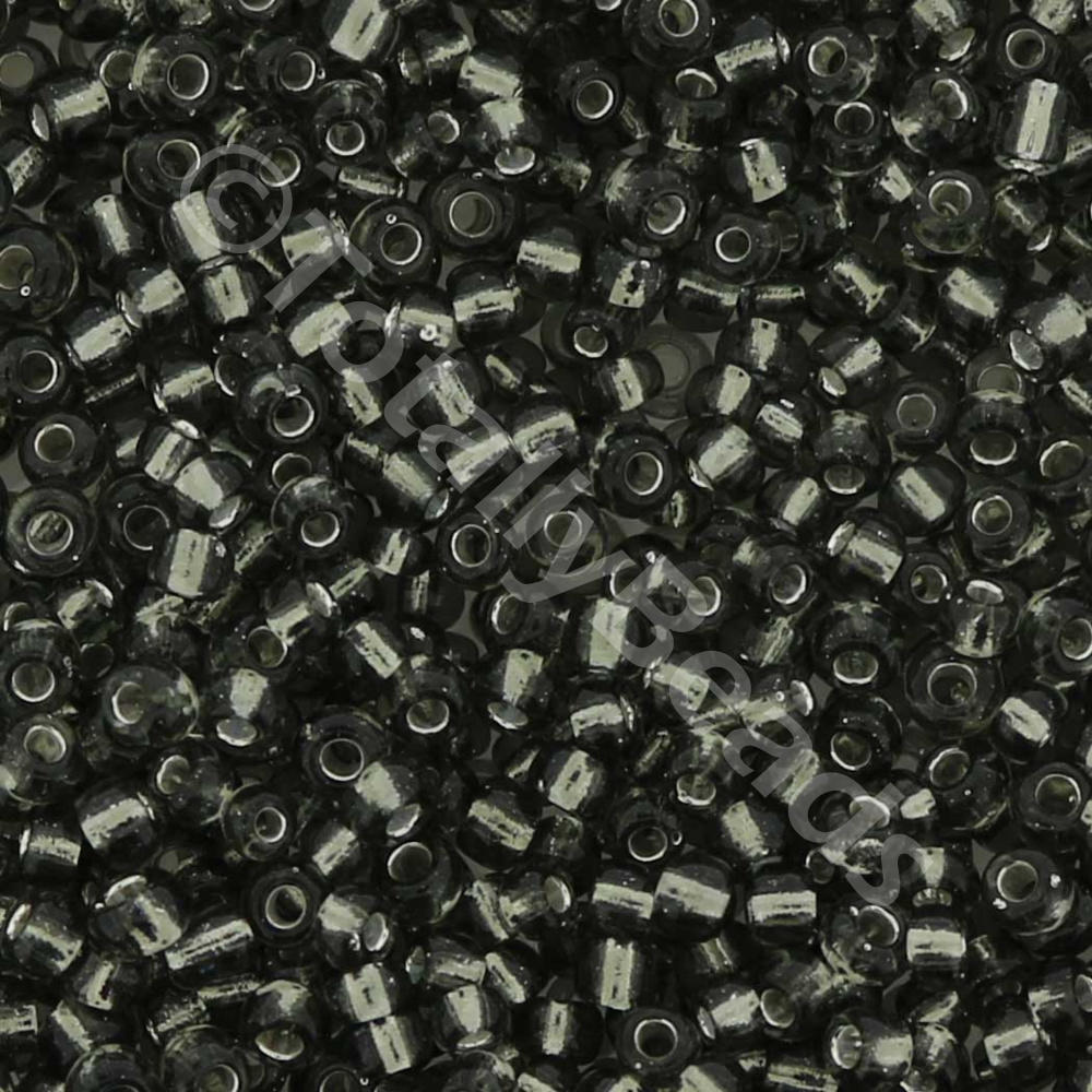 Seed Beads Silver Lined  Grey - Size 8 100g