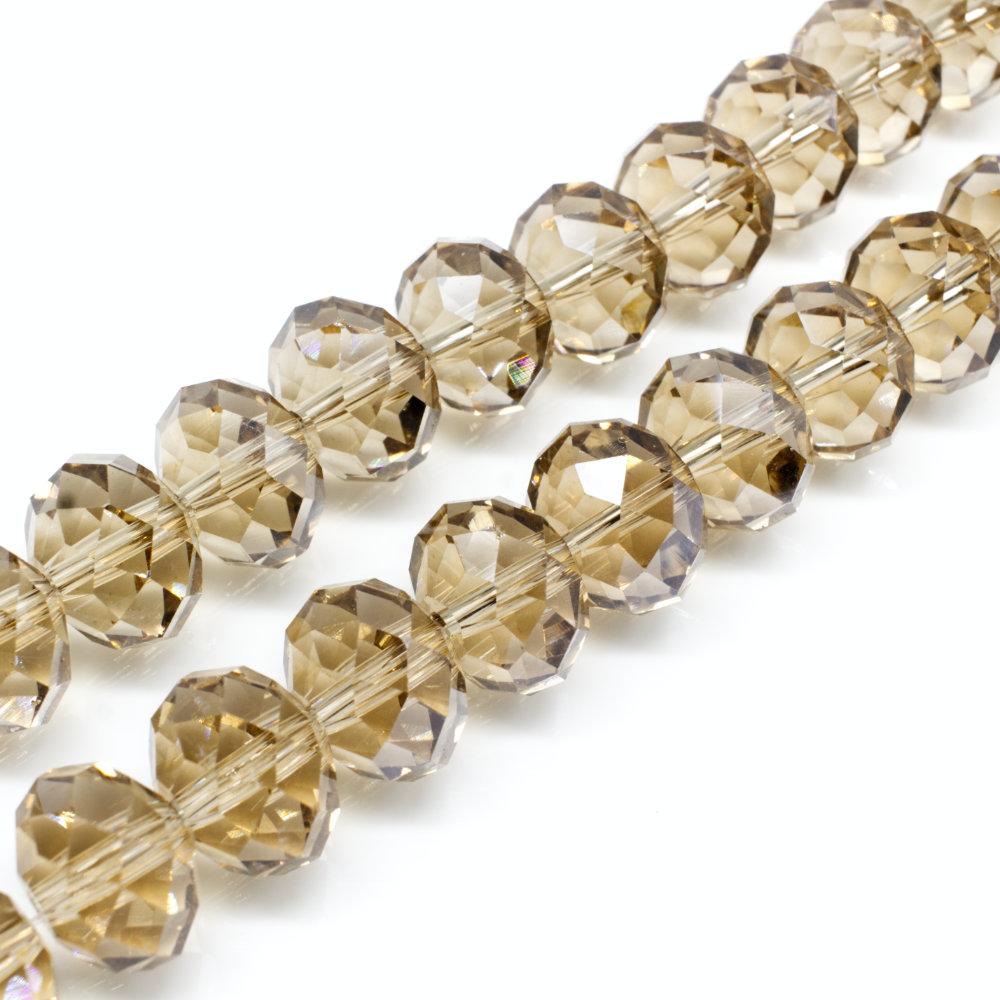 Crystal Rondelle 10x14mm - Champagne | Craft, hobby & jewellery ...