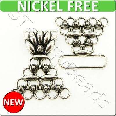 Metal Toggle - Triangle 32mm Antique Silver