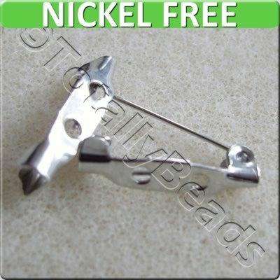 Brooch Back Finding 20mm 10pcs