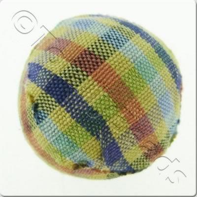 Chequered Cloth Bead 20mm - C14