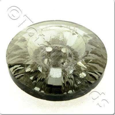 Crystal Button 4 Holes - Round 25mm - Grey