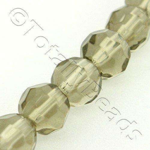 Glass Facet Round 6mm Silver Dust