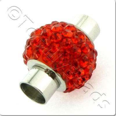 Shamballa Style Magnetic Clasp - 13x18mm - Light Siam