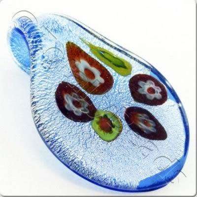 Lampwork Pendant - Drop 56mm - LPB01