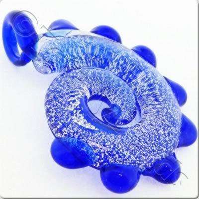 Lampwork Pendant - Swirl 58mm - LPB30