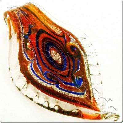 Lampwork Pendant - Shield 69mm - LPR16