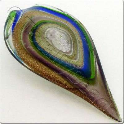 Lampwork Pendant - Shield 72mm - LPP14